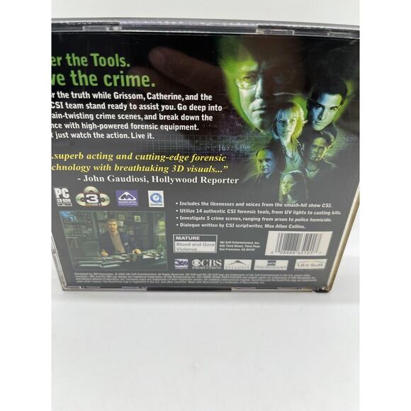 📦 CSI: Crime Scene Investigation (Windows 3-Disc Set PC CD-ROM, 2003 w/ Manual) - Picture 4 of 5